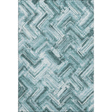 Premium Machine Washable Mayfield AMF630 Teal 3' x 5' Rug