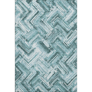 Premium Machine Washable Mayfield AMF630 Teal 3' x 5' Rug