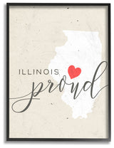Illinois Proud, 16x20, Framed Giclee Texturized Art