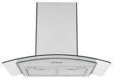 Ancona 30" Convertible Wall Mount Glass Canopy Range Hood