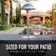 Permasteel 1500W Electric Infrared Stainless Steel Patio Heater with Table