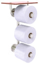 Prestige Skyline 3 Roll Toilet Paper Holder with Wood Shelf, Satin Nickel