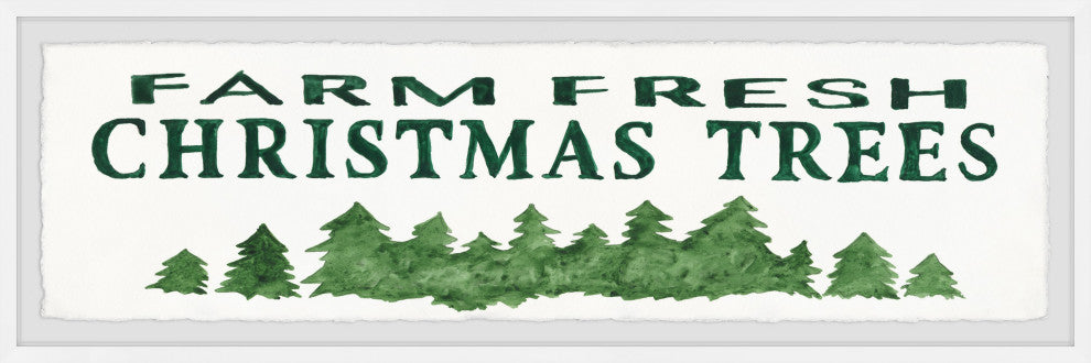 "Farm Fresh Trees" Framed Painting Print, 45x15