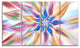 Exotic Dance of Multi Color Petals, Floral Canvas Art Print, 48"x28", 4 Panels