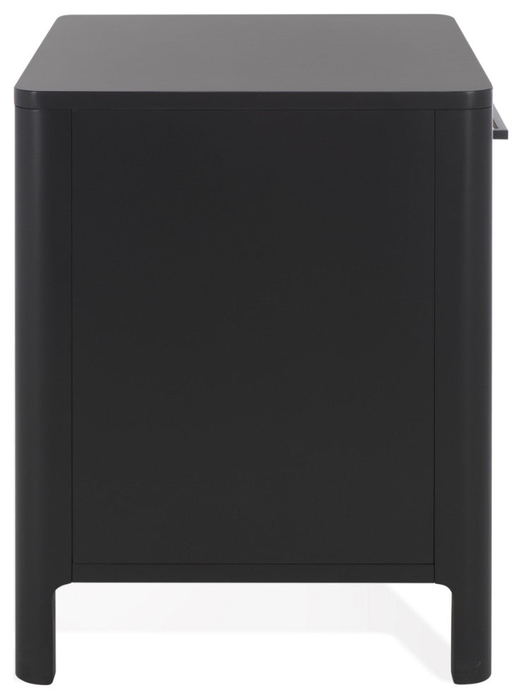 Safavieh Couture Abbiava 1 Drawer Wood Nightstand, Black