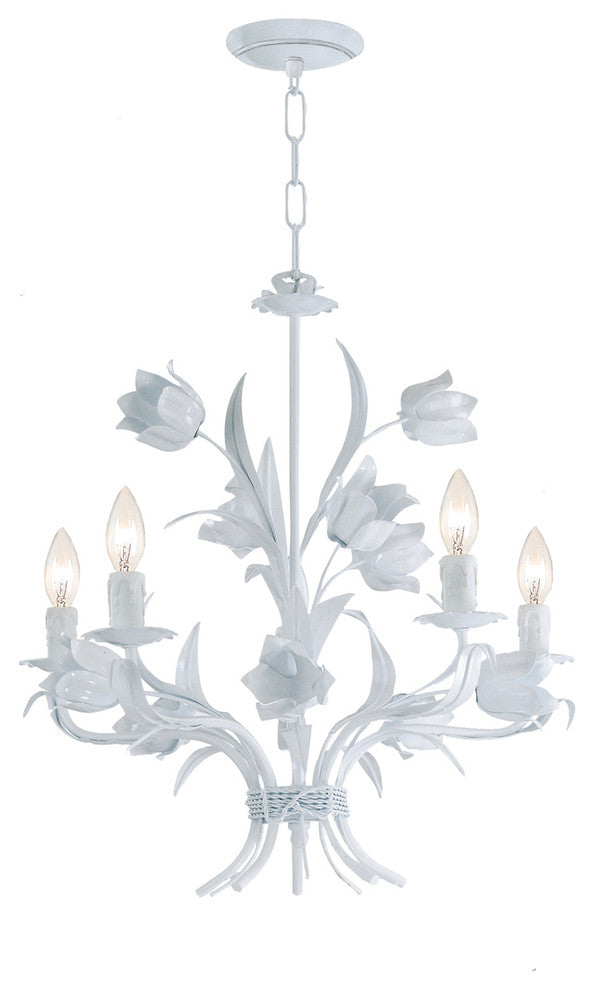 Southport 5-Light Chandelier, Wet White