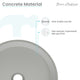 Lisse 14.5" Round Concrete Vessel Bathroom Sink, Dark Gray