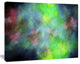 Green Blue Sky with Stars, Abstract Canvas Art Print, 40x30