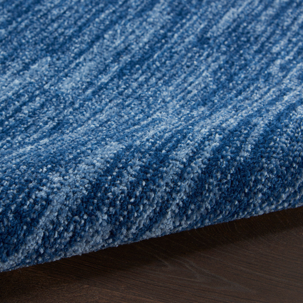 Nourison Essentials 6' x Round Navy Blue Outdoor Area Rug