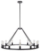 Sonoro 38" Vertical Light Industrial Round Chandelier
