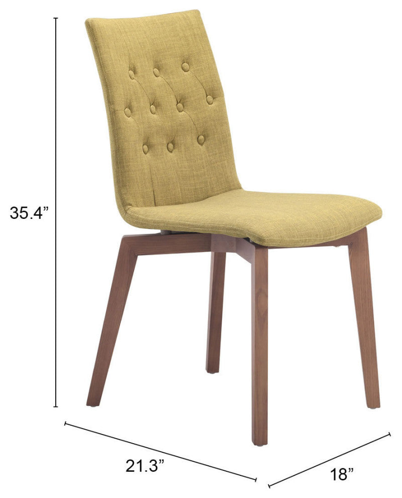 Orebro Dining Chair, Set of 2 Pea Green