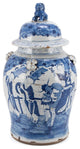 Vintage Temple Jar Enchanted Children Motif, Large