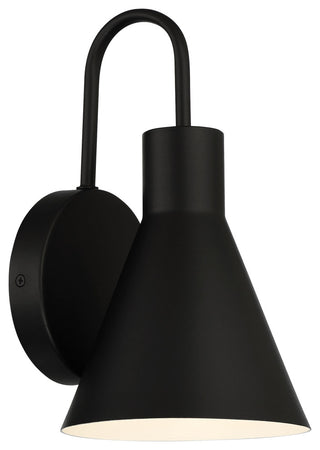 Solano Outdoor LED Wall Mount, Round Backplate, Cone Shade