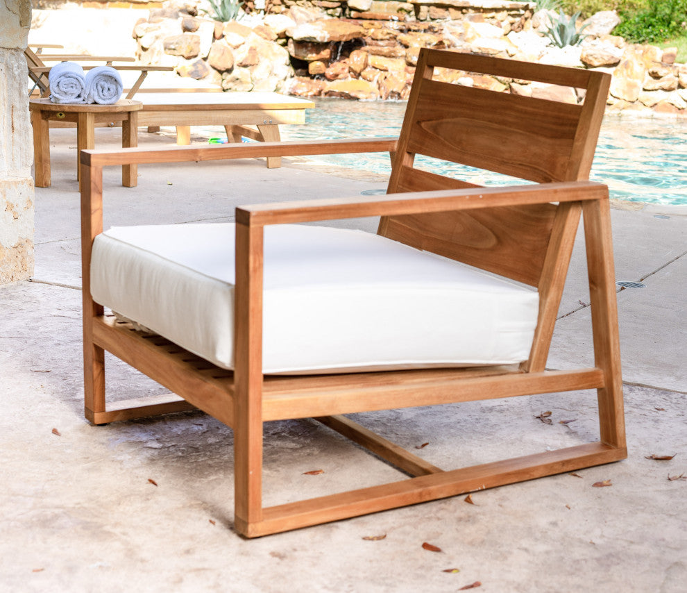 Catalina Bali Teak Outdoor Lounge Chair