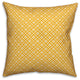Yellow Floral Pattern Outdoor Throw Pillow, 16"x16"
