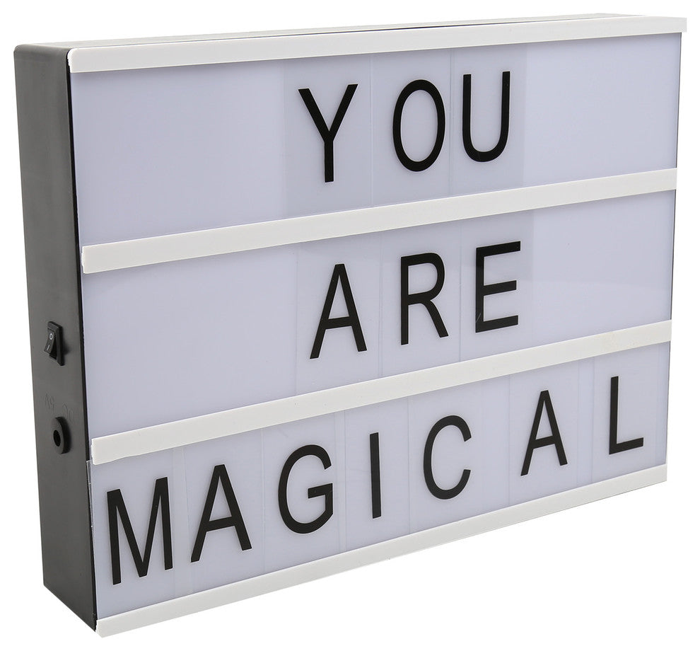 Fun Customizable Marquee Letter Lightbox Sign, 8.25x11.75 inches, White