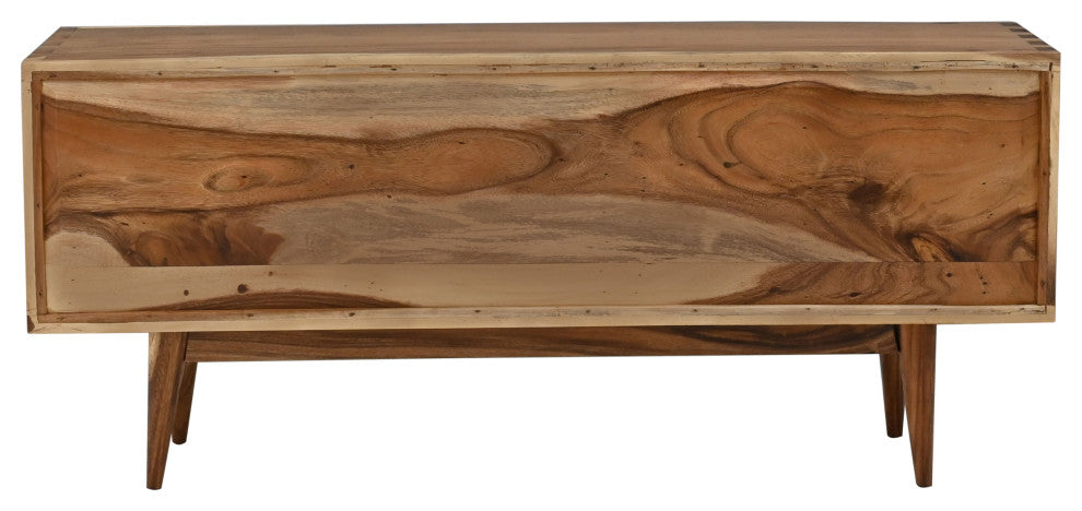 Madrid Live Edge Suar Wood Media Center/Buffet With cabinet 2 Doors/4 Drawers