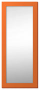 72"x30" Pop of Color Wall/Floor Mirror Art, Modern Orange