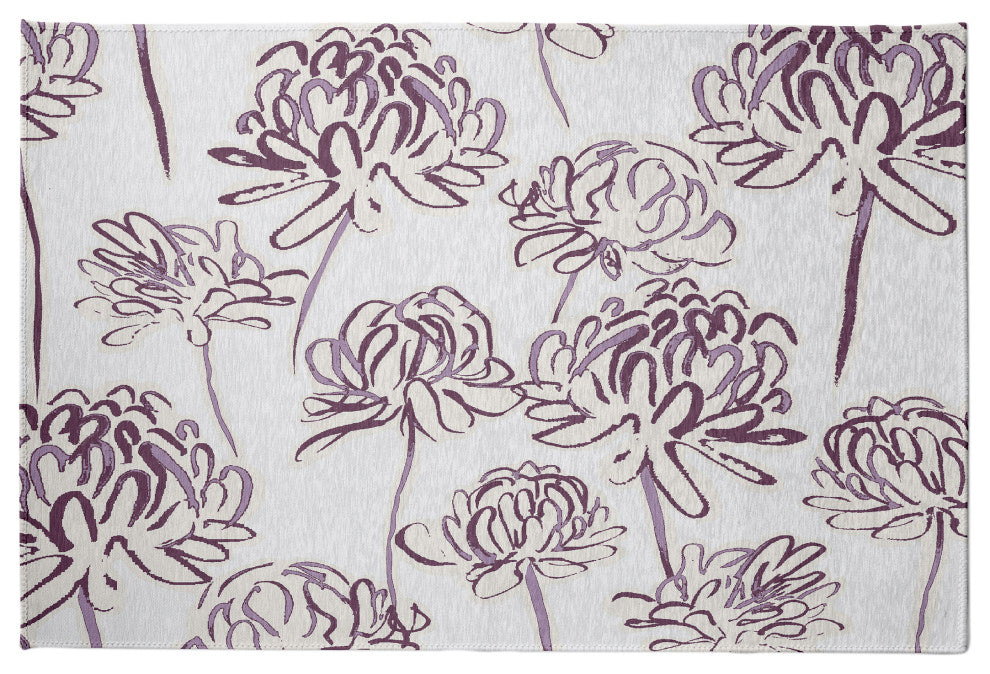 Blossom Bouquet Rug, Purple, 2'x3'
