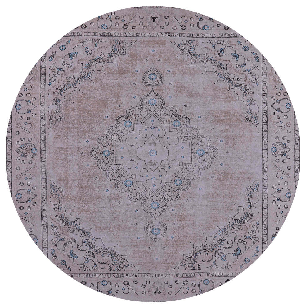 Ahgly Company Indoor Round Mid-Century Modern Area Rugs, 5' Round