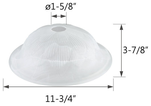 23151-11 Replacement Alabaster Torchiere Lamp Glass(42mm) Shade