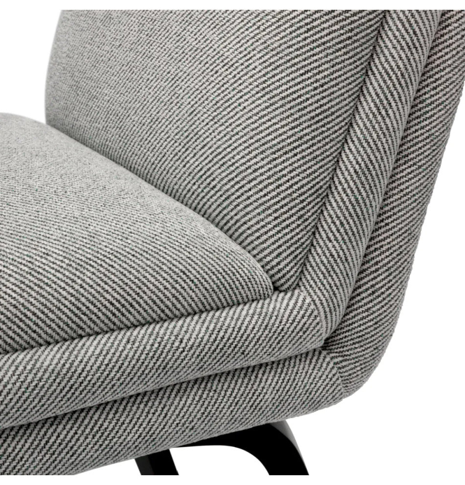 Gray Upholstered Dining Chair, Eichholtz Lucia