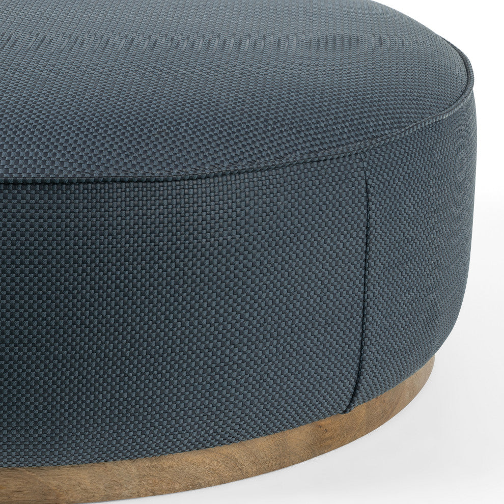 Sinclair Large Round Ottoman-Cobalt
