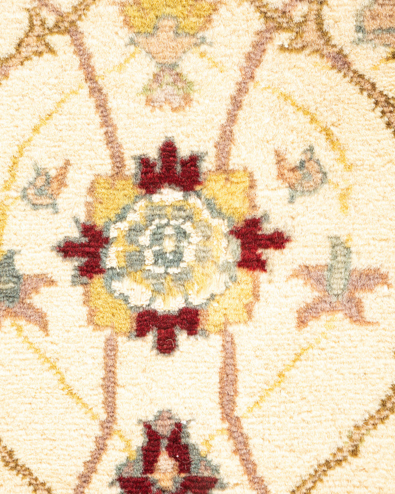 Minbya One-of-a-Kind Hand-Knotted Area Rug Ivory, 6'2"x9'3"