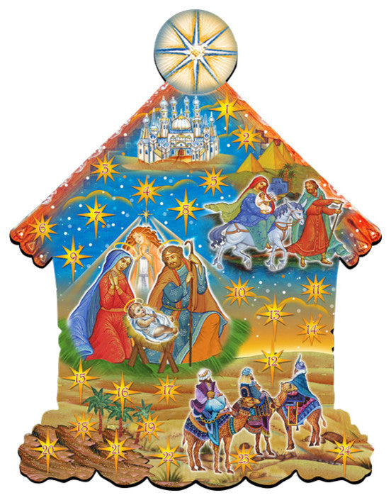 Up-Up And Away, Wooden Advent Calendar
