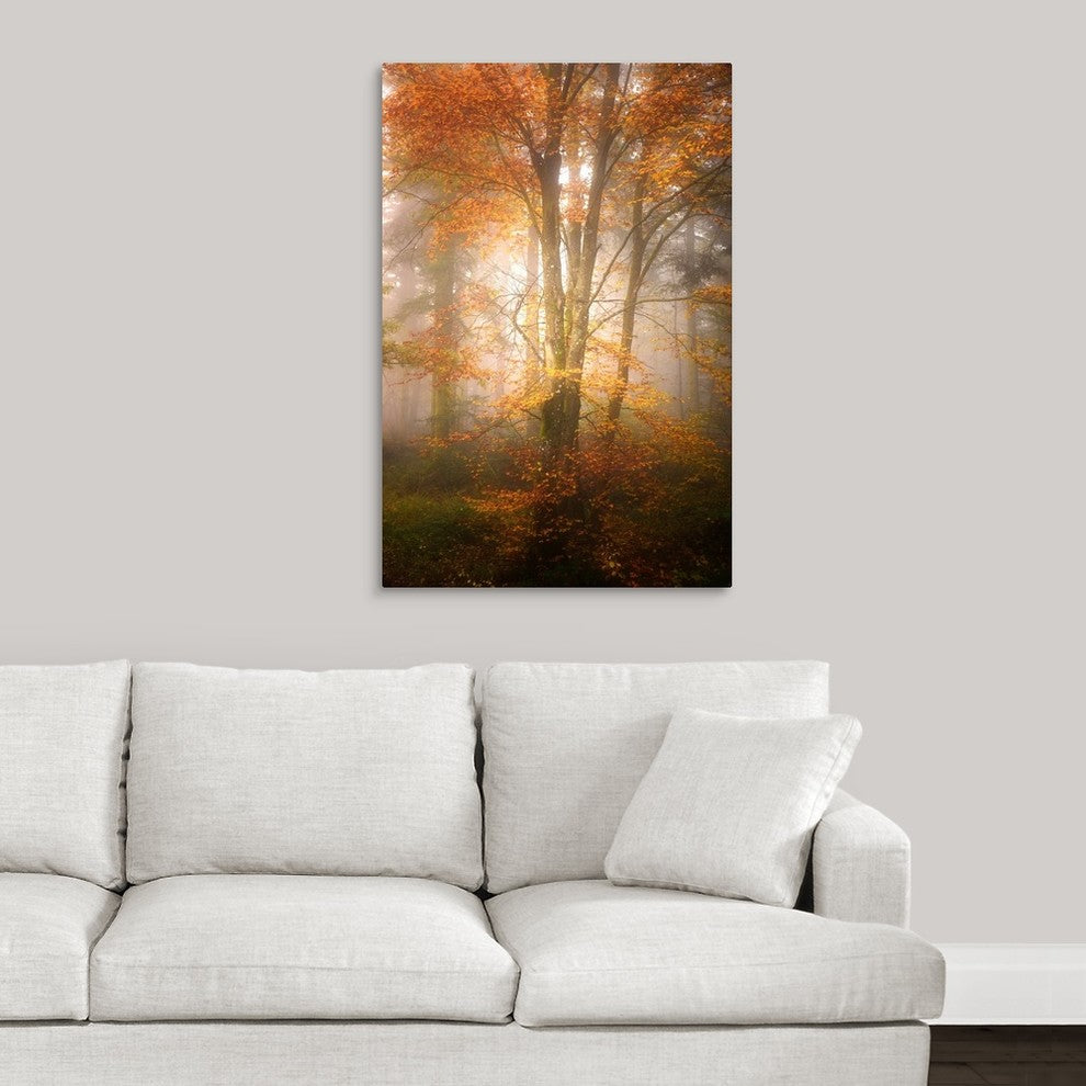 "Alone in the Fog" Wrapped Canvas Art Print, 24"x36"x1.5"
