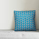 Tire Track Pattern, Blue Throw Pillow Cover, 18"x18"