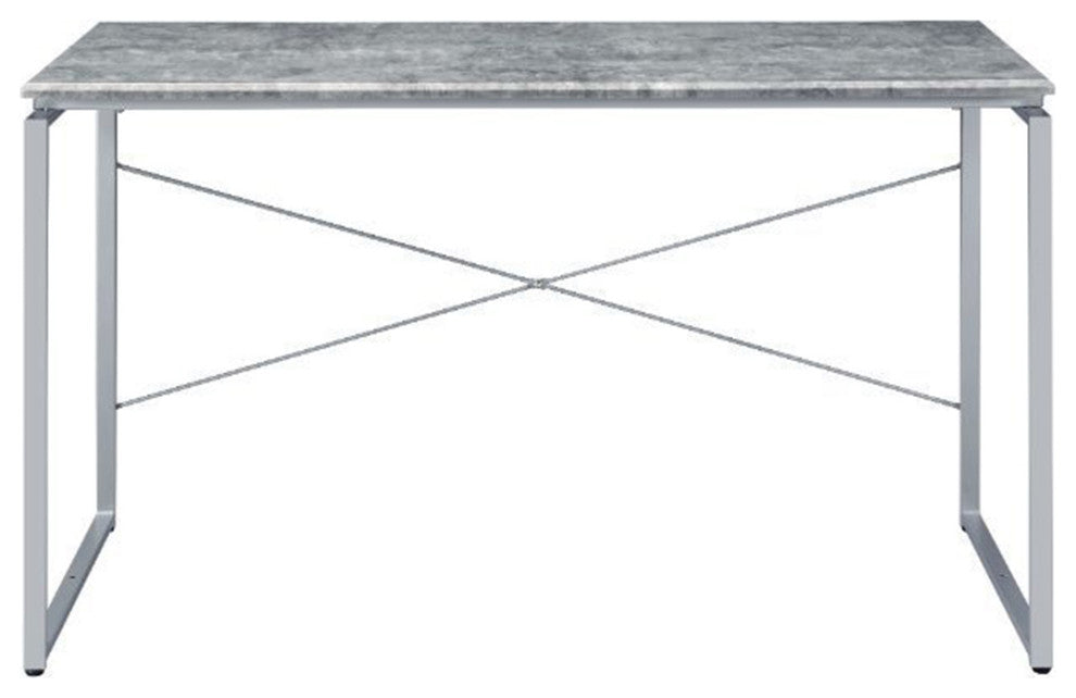 Rectangular Writing Desk, Faux Concrete