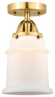Innovations 288-1C-SG-G181-LED Canton 1 Light 6" Semi-Flush Mount, Satin Gold
