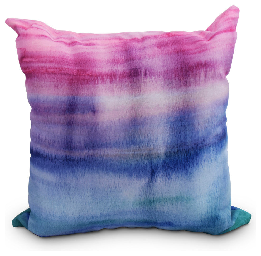 16" Sunset Beauty Multi Color Stripe Print Decorative Throw Pillow