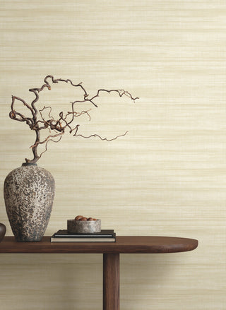 Brushed Linen Ivory Wallpaper