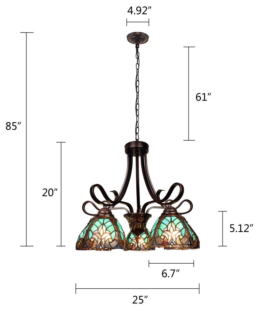 Liaison Victorian-Style 5-Light Large Chandelier 25" Wide