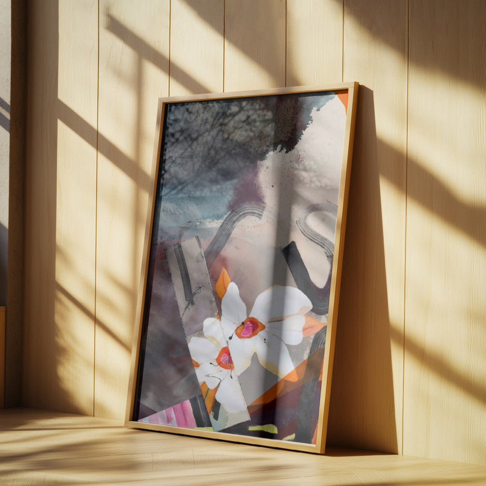 Flower painting, Abstract impressionst artwork on canvas