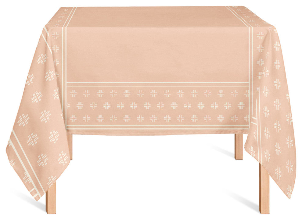 Blush Mudcloth 58x58 Tablecloth