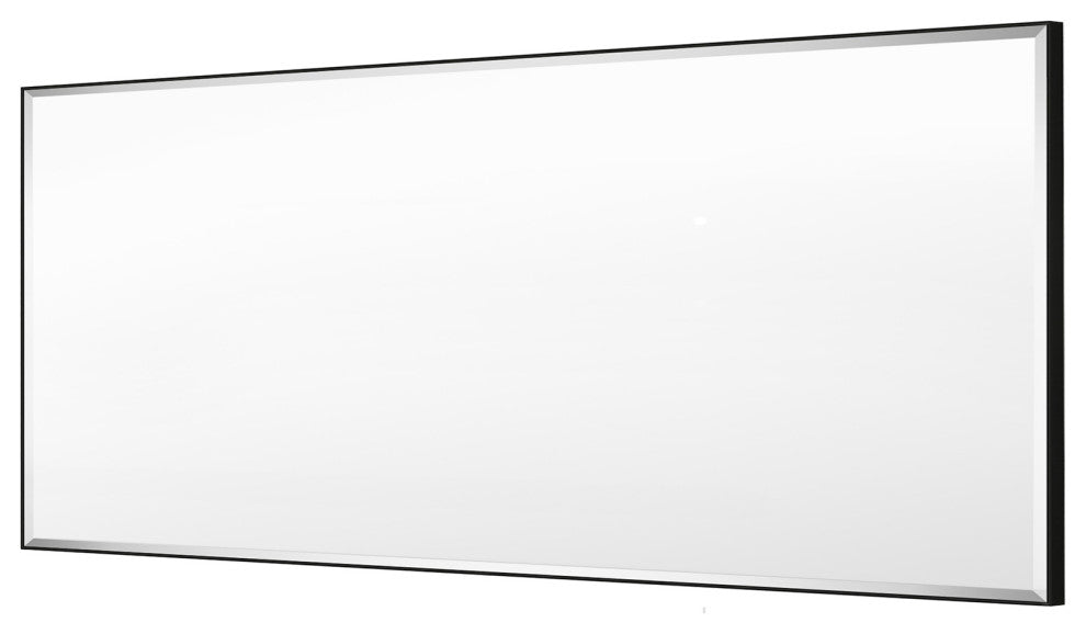 Metal Framed Rectangle Beveled Edge Wall Mirror Bathroom Vanity Mirror, Black, 20"x40"