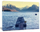 Lake in Glacier National Park, Large Seashore Canvas Print, 40"x30"