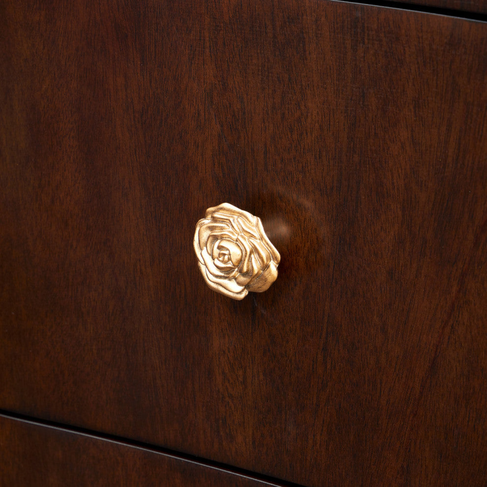 Camellia Field Dresser With Mirror, Warm Pecan