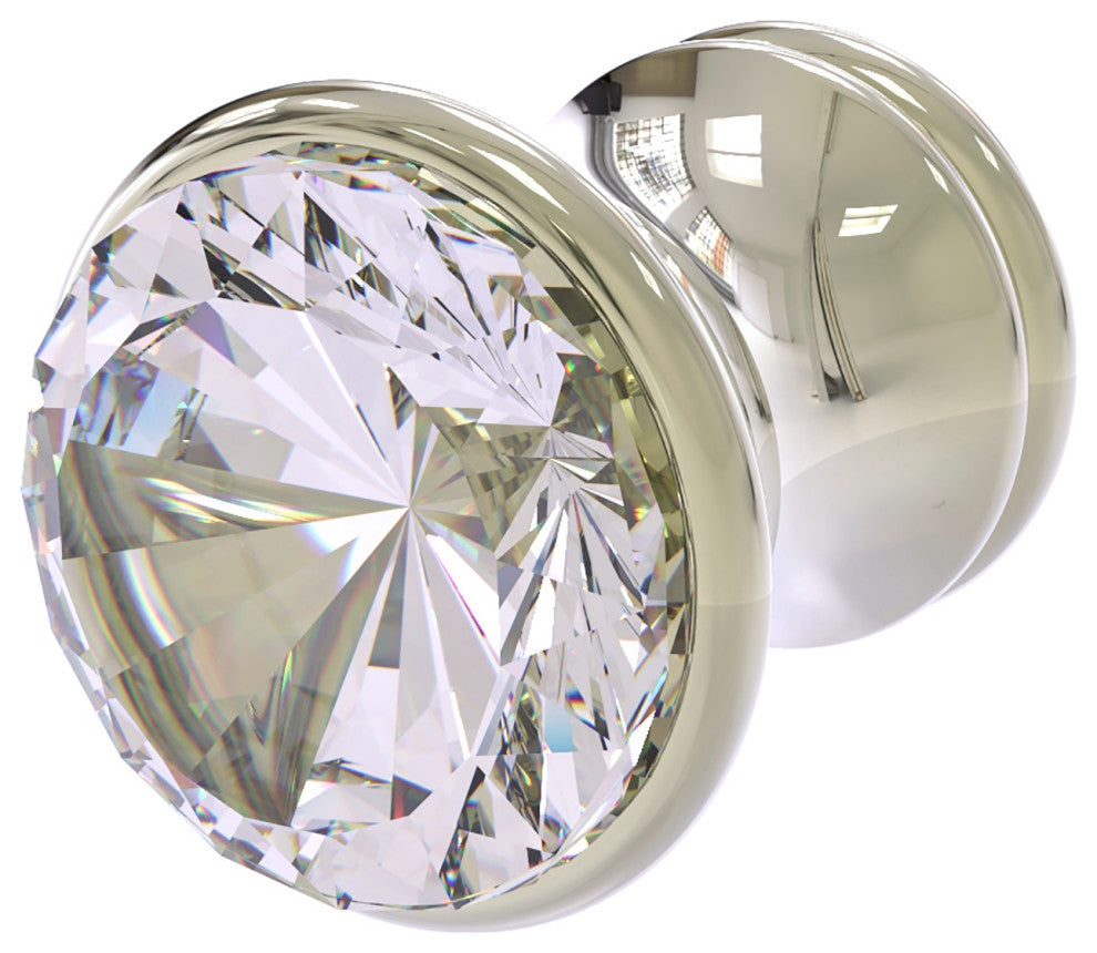 Carolina Crystal Cabinet Knob, Polished Nickel