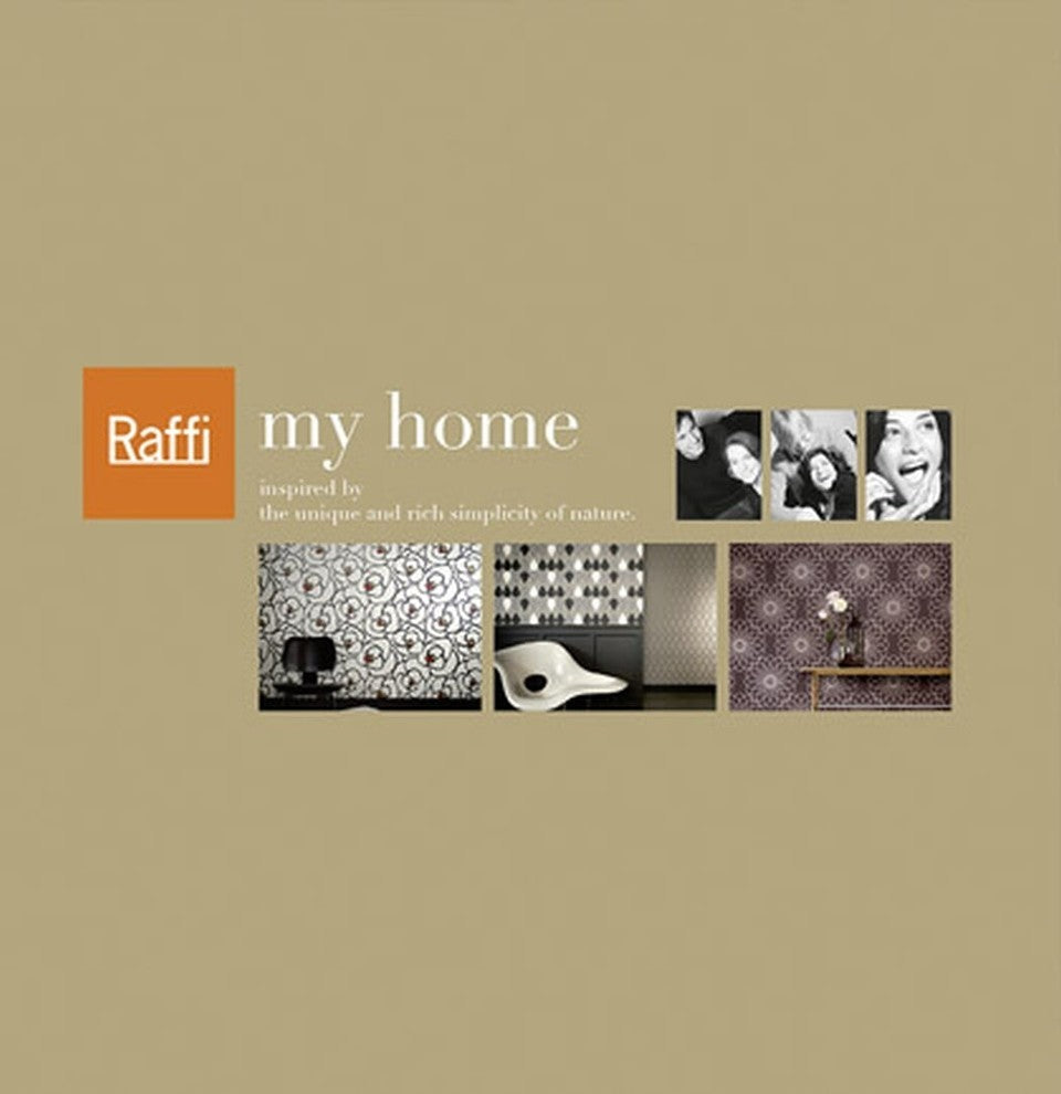 Raffi, Modern Geometric Color Black Wallpaper Roll