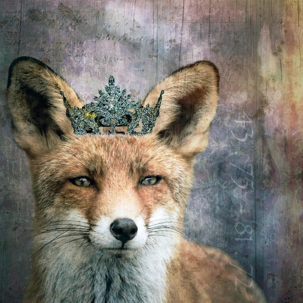 Marmont Hill, "Queen Fox" by Morgan Jones Painting on Wrapped Canvas, 24x24