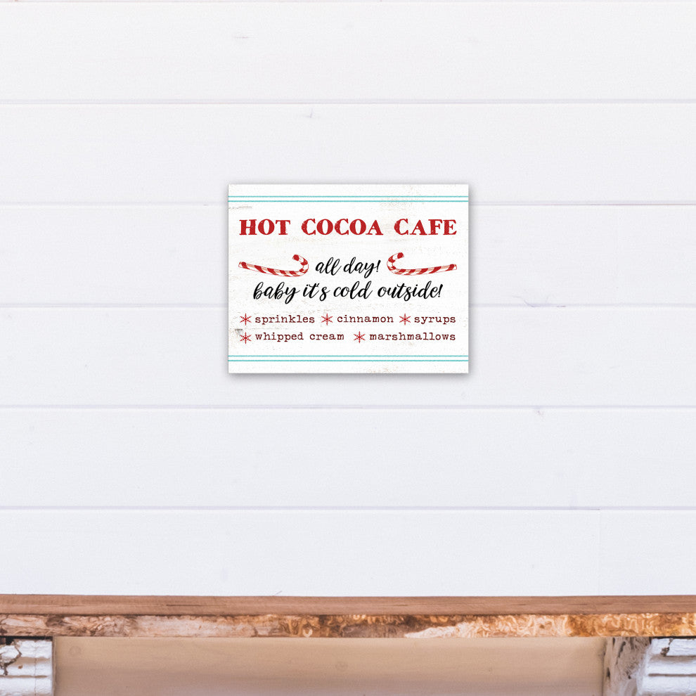 Hot Cocoa Cafe 11x14 Canvas Wall Art