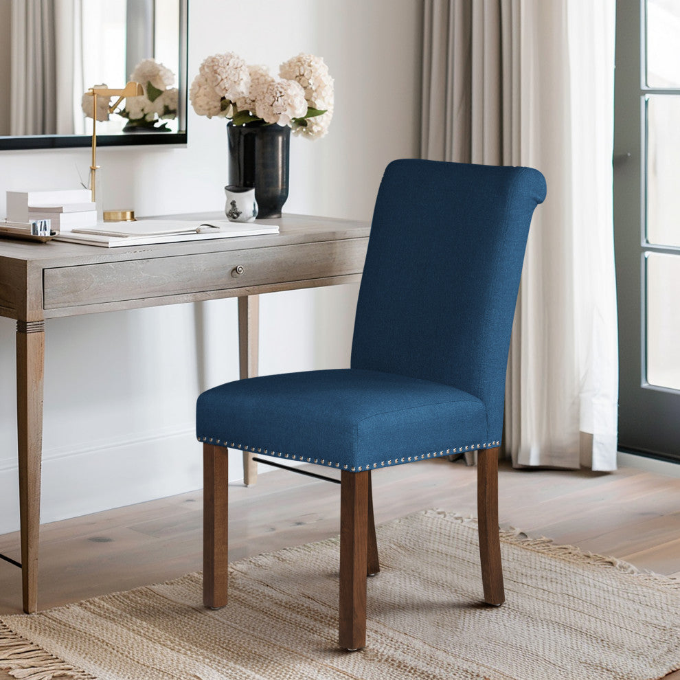 510 Design Aubrey Upholstered Dining Chair Set of 2, Blue