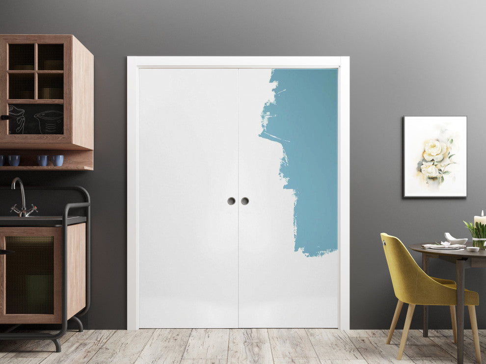 Slab Barn Door Panel 28 x 96 | Planum 0010 Primed