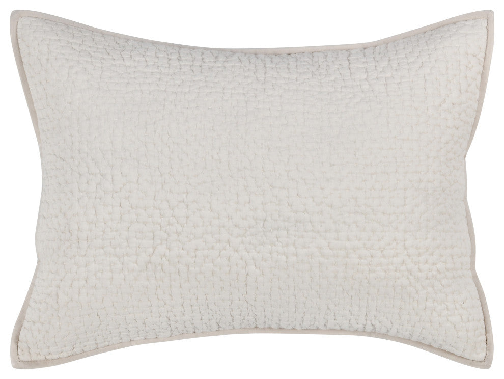 Danica 100% Cotton Sham by Kosas Home, Ivory, Standard