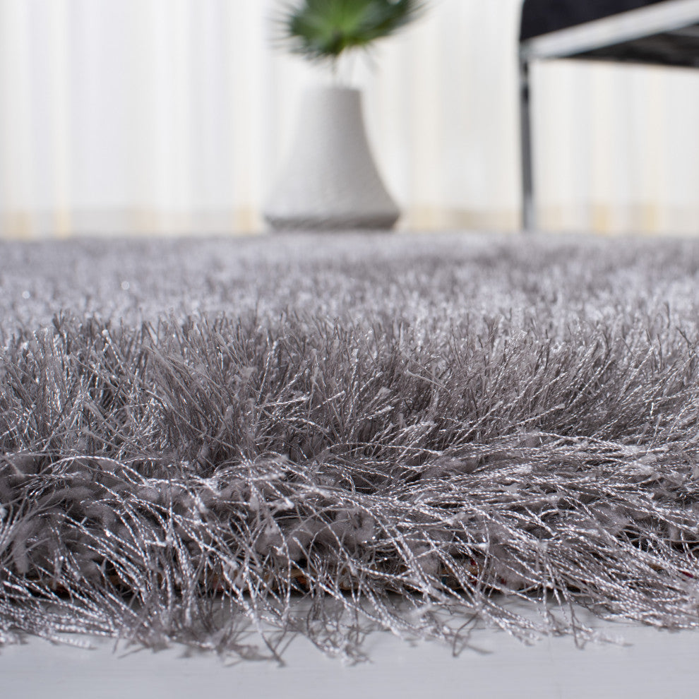 Safavieh Vegas Shag Vgs868F Solid Color, Shag Rug, Gray, 9'0"x12'0"