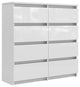 AJAX Dresser, White/White Gloss